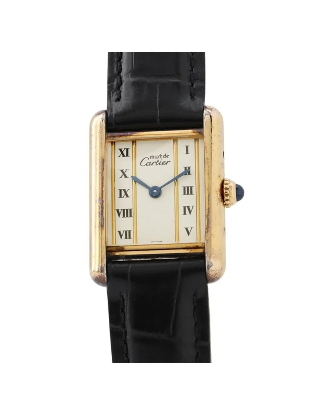 Cartier Must Tank SM Vermeil Watch Ivory Dial Vintage